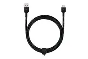 Moyork Cord+ 2m USB-A to Micro USB Nylon Cable - Raven Black