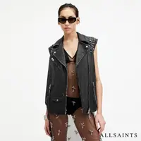 在飛比找momo購物網優惠-【ALLSAINTS】BILLIE 寬鬆腰帶羊皮背心皮衣 W