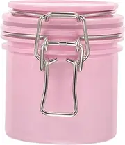 Baluue Glue Seal Jar Lash Kit Airtight Curler Hydrating Glue Holder for Applicator Wipes Plateau Callas Refillable Tape Face Cleanse Tech Eyeliner Cup Grafting Glue Container Plastic Pink