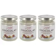 Grashoff White Chocolate Cream With Roasted Macadamia Nuts, 3 x 235 G