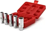 A ABIGAIL 5PCS Magnetic Spark Plug Socket Set Includes 14mm 16mm Thin Wall Socket and 9/16-inch 5/8-inch and 13/16-inch Sockets 3/8-inch Drive Magnet Retains Spark Plugs
