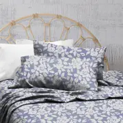 3/4 Piece Odyssey Thermal Flannelette Sheet Set Printed Sloane Lavender (Single, Double)