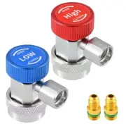 Car Quick R134A Low High Coupler Connector Adapter 1/4" SAE AC Manifold Gauge
