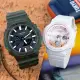 【CASIO 卡西歐】G-SHOCK x BABY-G 愛戀時光耐衝擊情人對錶/綠迷彩x白(GAE-2100WE-3ADR+BGA-250-7A2DR)