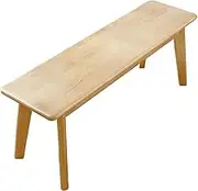 YQMHEZ Dining Bench, Bedroom Solid Wood Bench, Living Room Bench, Entry Way Bench Perfect Wooden Bench for Bedroom End of Bed, Bathroom, Kitchen, Hallway and More(Wood Color,120cm/47in)