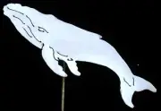 HUMPBACK Whale Beach House Metal Garden Yard Art Stake