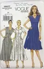 Vogue Pattern V 8577 Close Fitting Flared Dress Sizes 8 - 14 Uncut