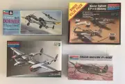 Monogram 1/48 & 1/72 P-40B, P-38J, Dornier, P-51D, Hawker Typhoon Lot of 4 NISB