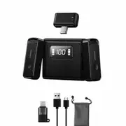 Wireless Lavalier Microphone for iOS Android with Charging Case 8H Clip on Lapel Microphone for Video Recording Vlogging,Interview,2 Mode Denoise