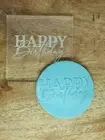 Happy Birthday Raised Fondant Embosser POP 3D Reverse Debosser Cookie Decorating