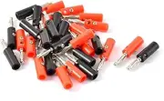 uxcell Audio Speaker Cable Wire Banana Connector Jack Coupler 4mm 30pcs Black Red