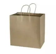 200pcs Bulk Uber Bag Brown Twist Handle Paper Restaurant Take Away Takeaway AU