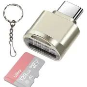 Type C Micro SD/TF Card Reader with Keychain,USB C to Micro SD SDHC SDXC OTG ...
