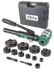 Hydraulic Knockout Punch Electrical Conduit Hole Cutter Set KO Tool Kit 1/2 t...