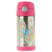 Thermos 355ml Funtainer Vacuum Insulated Drink Bottle Butterfly Stainless Steel