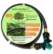 2-PACK 10 FT 1/2" Soaker Hose Slow Release Tree Watering Ring, Automatic Drip...