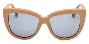 Max Mara MM0076 Women Sunglasses Matte Light Brown 55mm New & Authentic