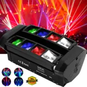 RGBW 200W Beam 8LED Spider Moving Head DMX Strobe Stage Light Disco Party Light
