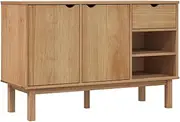 vidaXL OTTA Sideboard - Solid Pine Wood Scandinavian-Style Side Cabinet with Drawer & Doors for Bedroom/Living Room, 114x43x73.5 cm