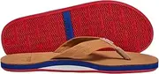 [Hari Mari] Fields - Men's Premium Leather Flip Flops - Sandals with Comfortable Leather Straps and Arch Support - Beach Shoes for Men