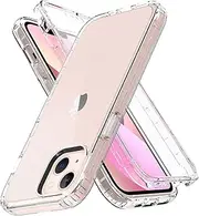 TRUIRON Design for iPhone 13 Mini Clear Case with Built-in Screen Protector Full Body Protection Shockproof Rugged Heavy Duty Cover 2021 5.4 Inch (Clear)