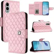 Compatible with Fujitsu Arrows We2 F-52E Cover,Compatible with Fujitsu Arrows We2 F-52E Card Slots Magnetic Closure Flip Kickstand Phone Case Pink