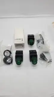 Allen Badley Pilot Light, Green, 12-130V AC/DC, LED, Type 4X 800H-QRH2G Lot (4)