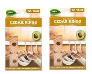 24pk Anti Moth Cedar Rings Natural Wood Rings Wardrobe Moth Protection