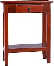 Generic Console Table Classical Brown 60x30x75 cm Solid Mahogany Wood