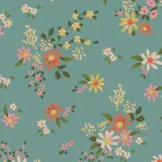 Quilting Patchwork Fabric TILDA Daisyfield Teal 50x55cm FQ
