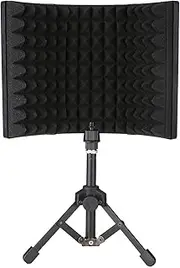 Studio Microphone Isolation Shield with Stand Filter Vocal for Condenser Mic