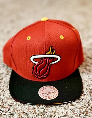 Miami Heat Basketball Mitchell & Ness Men’s Red SnapBack Hat