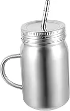 OFFSCH Insulated Metal Jar Cup Stainless Steel Tumbler Straw Leakproof for School Office Home
