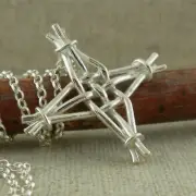 Sterling Silver Irish LARGE ST. BRIGID'S BRIDGET'S CROSS PENDANT Made in Ireland
