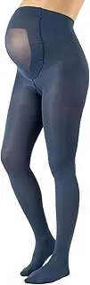 [CALZITALY] Opaque Maternity Pantyhose - Pregnancy Tights for Women - 100 DEN Italian Hosiery, Blue Jeans, X-Large