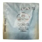 Germanow-Simon Mach (GS) CF361-71 Watch Crystal 15.5x12.1 NOS Part Hamilton