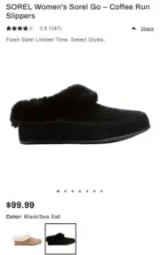 NIB SOREL Women's Sorel Go – Coffee Run Slippers size 6