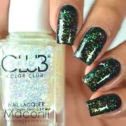 Color Club Snow-Flakes - Iridescent Shifting Glitter Blue Green Nail Polish WA06