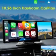 10.26" Car DVR Carplay Android Auto Dashcam 4K 3840*2160 Front 1080P Rear Camera
