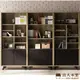 【日本直人木業】ANTE原木風格1個三抽2個雙門243CM書櫃