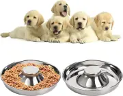 Paquete de 2 tazones para cachorros de acero inoxidable