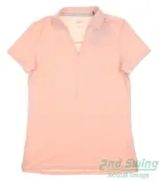 New Womens Puma Cloudspun Coast Polo Small S Rose Dust Heather MSRP $55
