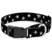 Glowing Stars in Space Black/Purple/White Martingale Dog Collar, 1" Wide-Fits...