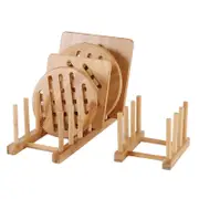Wooden Sink Bowl Plate Dish Rack Cover Holder