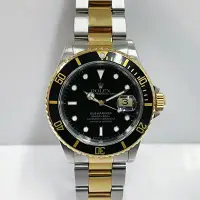 在飛比找Yahoo!奇摩拍賣優惠-ROLEX 勞力士 16613 現貨 潛航者 黑水鬼半金 T