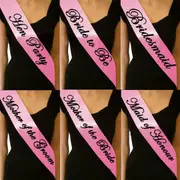 Maid Of Honour Pink Black Hens Party Sash Sashes Bride Night Party Bridal Wedding Bridesmaid Bachelorette