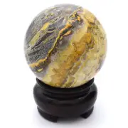 50mm Bumblebee Jasper 170g Crystal Sphere Ball Gemstone, Inc Stand
