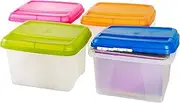 CRYSTALFILE(R) 8008401 Porta Box, Blue LID,Clear Base
