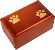GANAZONO Pet Ashes Keepsake Box Lightweight Wooden Urn for Cats Dogs Durable Memorial Cremation Casket Simple Design for Lasting Pet Memories Portable Pet Memorial Urn