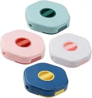 MOLUCKFU 4Pcs Portable Data Cable Storage Box Cord Winder Organizer for Earphones Charging Cables and USB Cords Travel Friendly with Phone Stand for Home